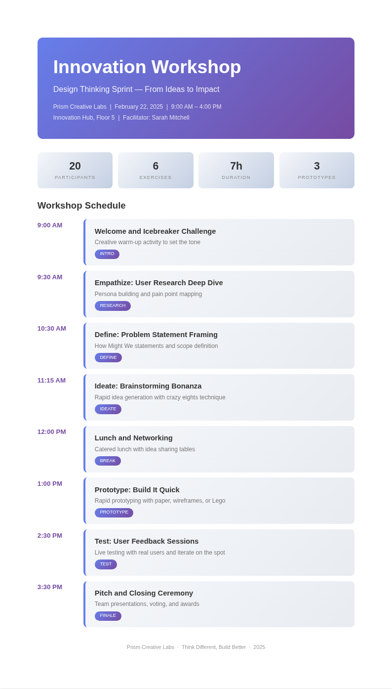 Gradient bold agenda